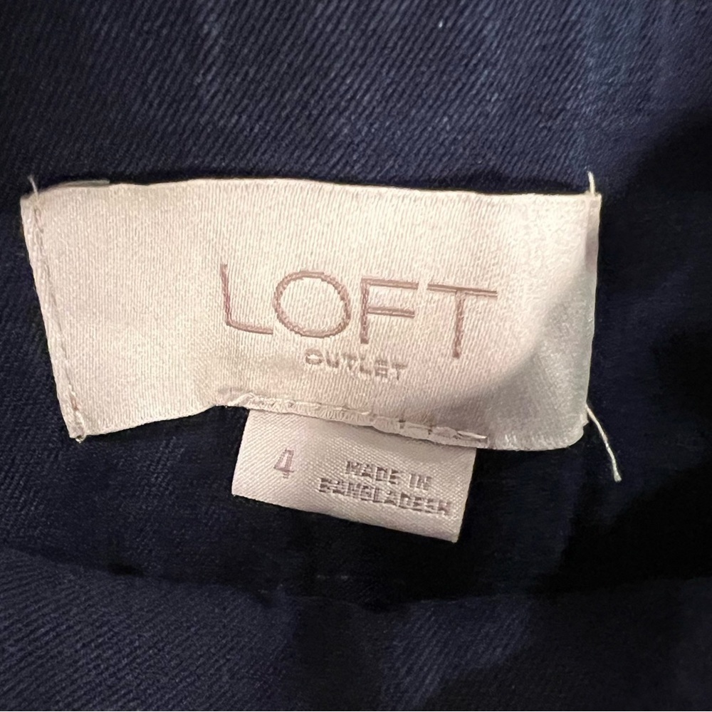 D22.08 Loft Outlet Women's Zip Pocket Modern Skinny Ankle Navy Pants 4 - Picture 8 of 8